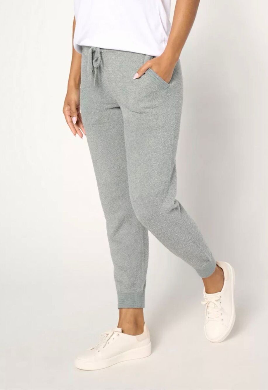 Barefoot Dreams Women's CozyChic Ultra Lite Pull-on Jogger greenish Gray 2X Peti